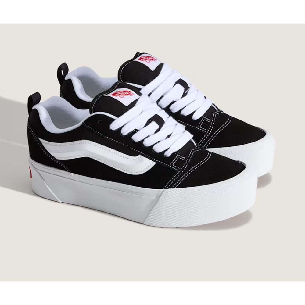 Vans Knu Stack Plateau Schuhe - Black / White