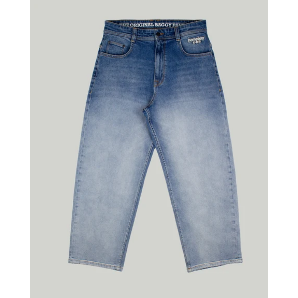 Homeboy MONSTER Fading Baggy Jeans Denim - Vintage Blue