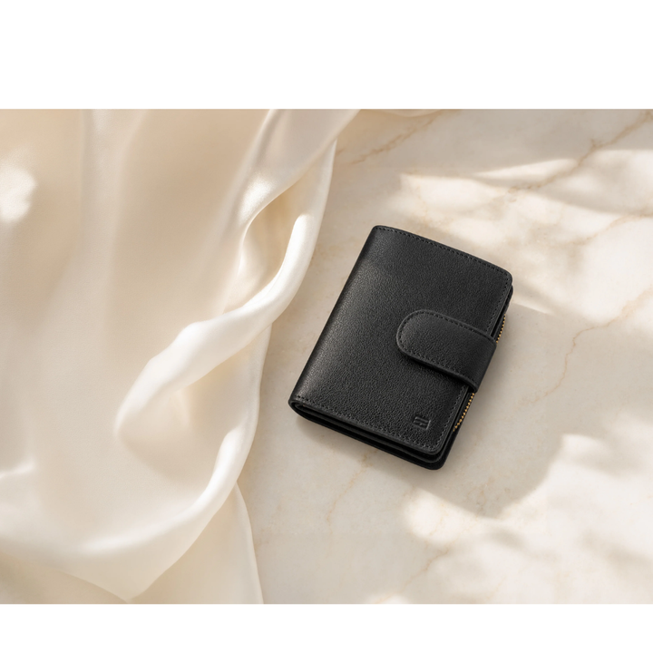 Garzini / Hunterson Donna Envelope Compact Wallet Coin - Black