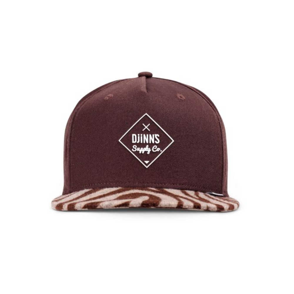 Djinns Rubbertigerstripes Rev. 5 Panel Snapback Cap - Brown