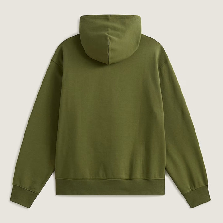 Vans Left Chest 2 Logo Hoodie Grey - Kelly Green Grün