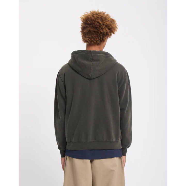 Volcom Single Stone Zip Sweatshirt - Rinsed Black RIB