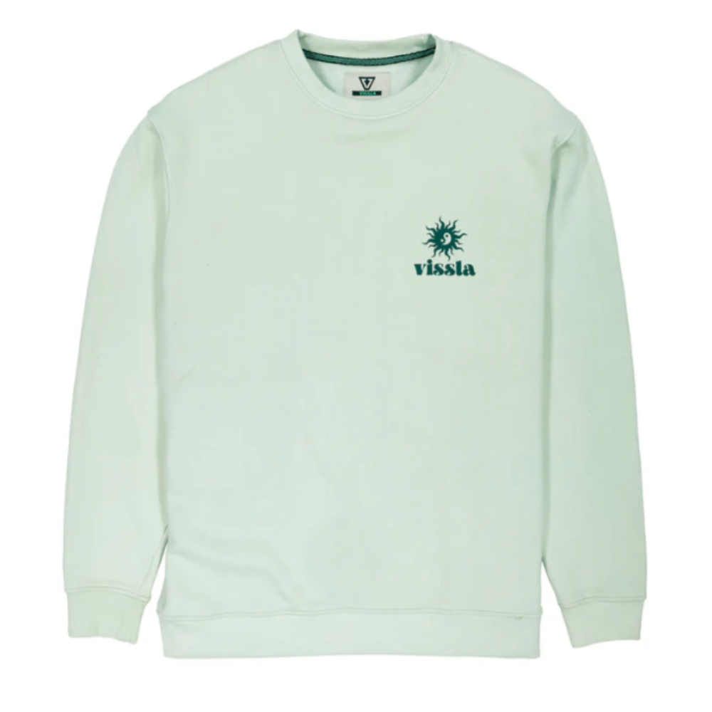 Vissla Bright Ideas Eco Fleece Crewneck Sweatshirt - Agave