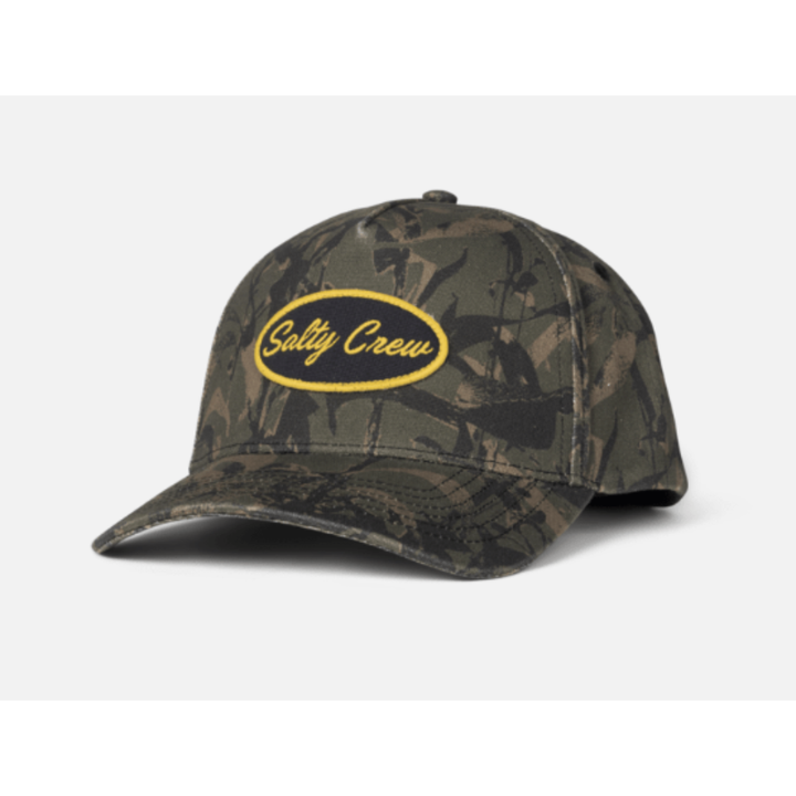 Salty Crew Upstream Strapback Cap - Olive Camo