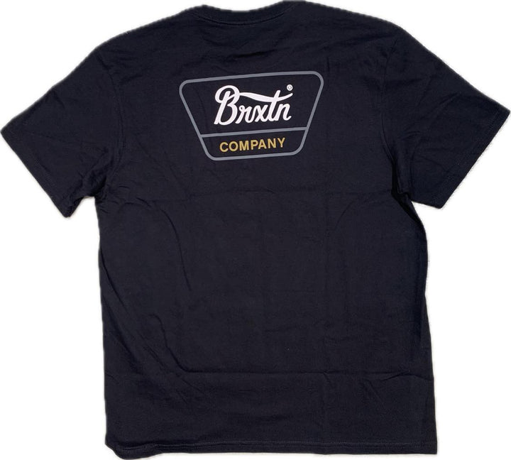 Brixton LINWOOD Tee - Black / Gold / White