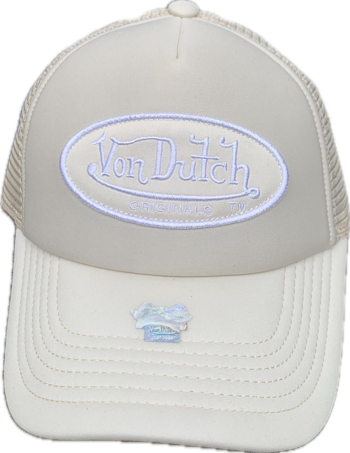 Von Dutch Boston Trucker Cap - Beige / Cream
