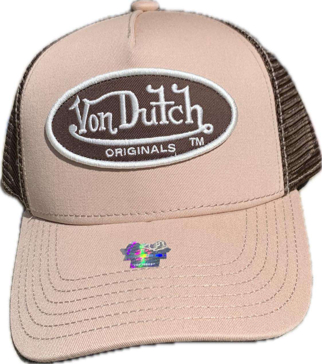 Von Dutch Boston Trucker Cap - Powder / Brown