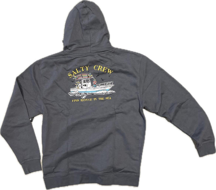 Salty Crew Fish On Fleece Hoodie - Charcoal
