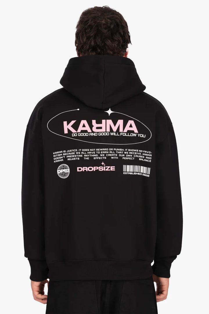 Dropsize HD-568 DROPSIZE KARMA HOODIE JET BLACK