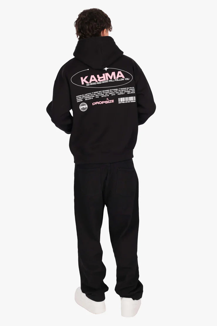 Dropsize HD-568 DROPSIZE KARMA HOODIE JET BLACK