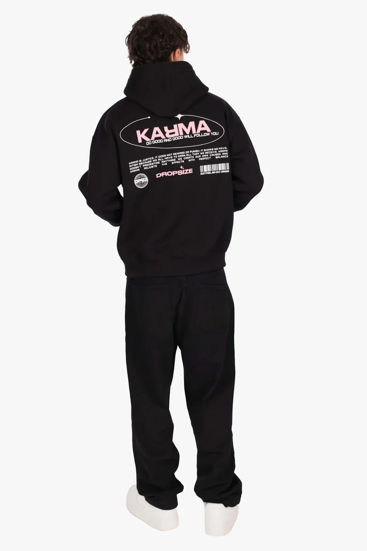 Dropsize HD-568 DROPSIZE KARMA HOODIE JET BLACK