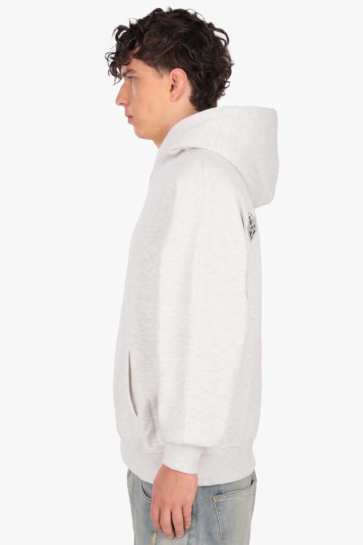 Dropsize HD-538 CAMO PATCH HOODIE GREY MELANGE