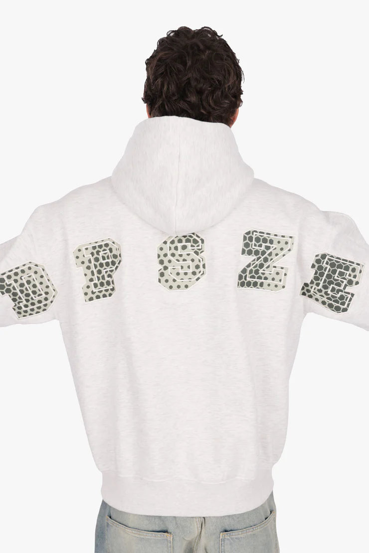 Dropsize HD-538 CAMO PATCH HOODIE GREY MELANGE