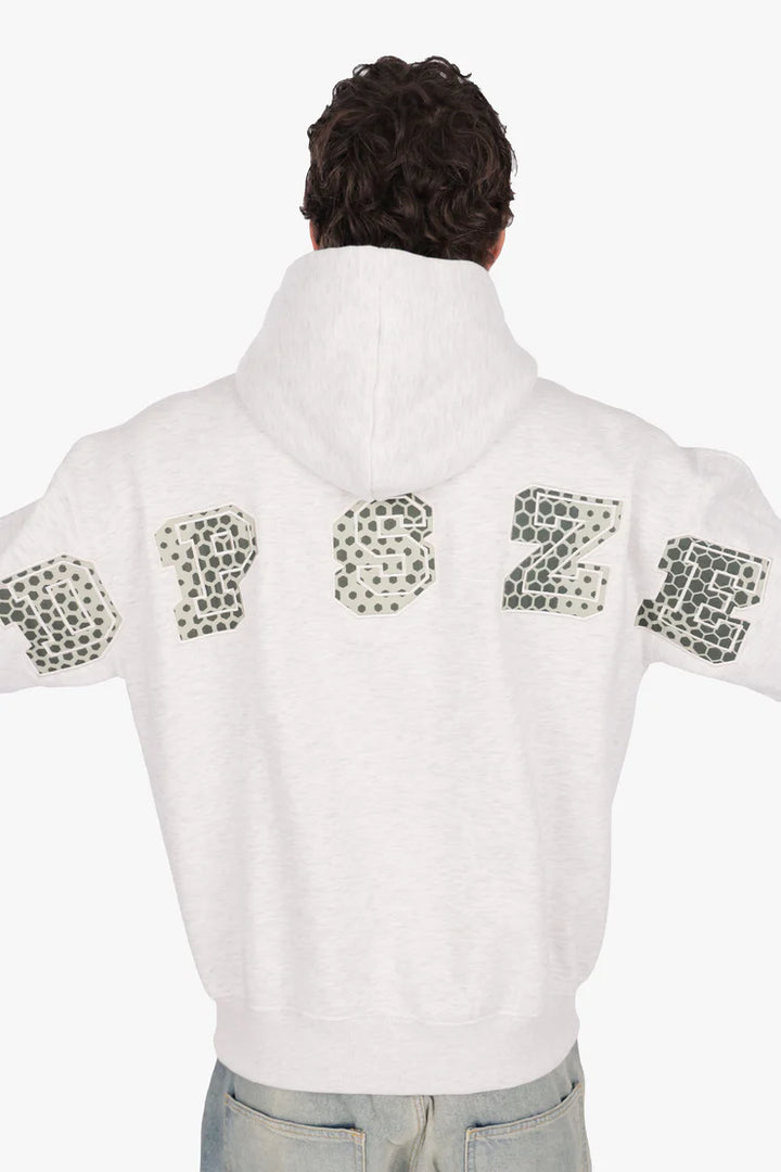 Dropsize HD-538 CAMO PATCH HOODIE GREY MELANGE