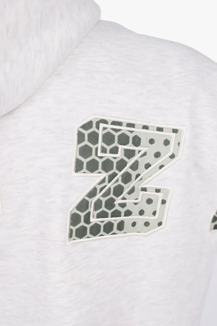 Dropsize HD-538 CAMO PATCH HOODIE GREY MELANGE