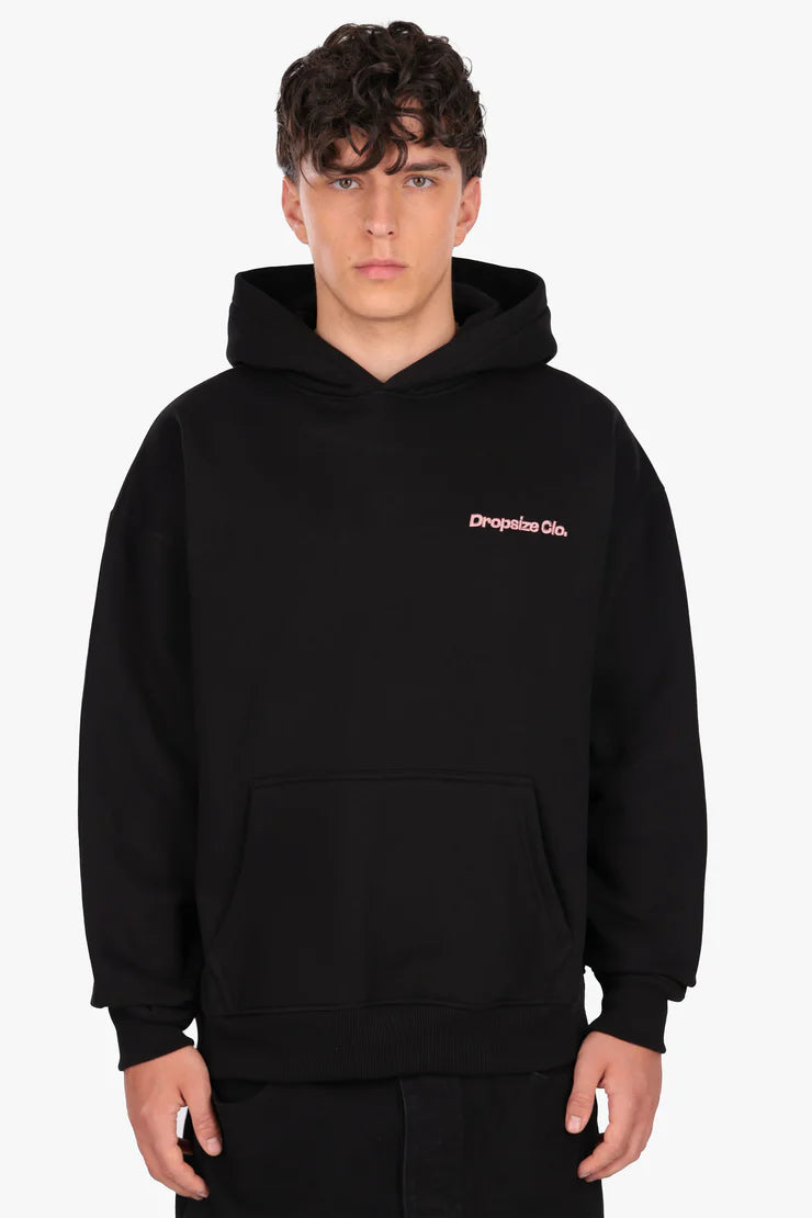 Dropsize HD-537 SNAKE APPLICATION HOODIE BLACK