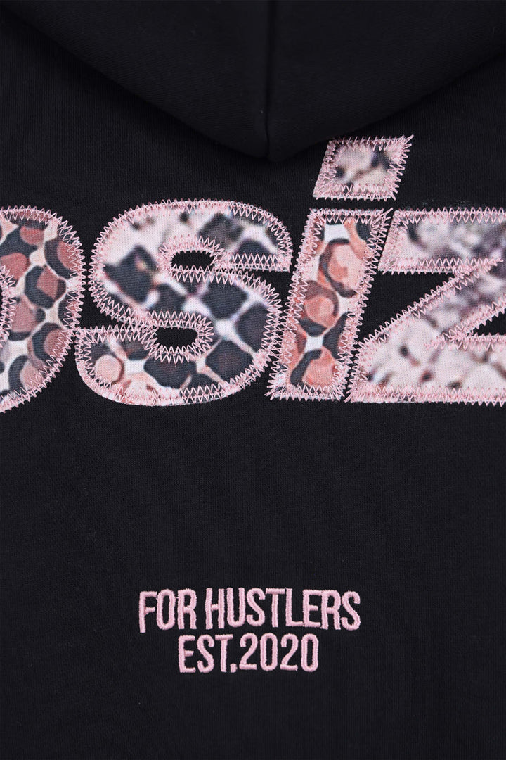 Dropsize HD-537 SNAKE APPLICATION HOODIE BLACK