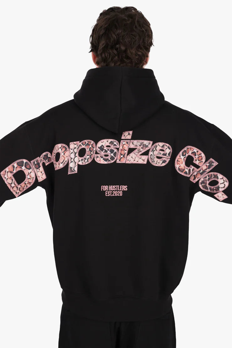 Dropsize HD-537 SNAKE APPLICATION HOODIE BLACK