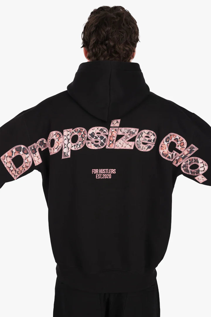 Dropsize HD-537 SNAKE APPLICATION HOODIE BLACK
