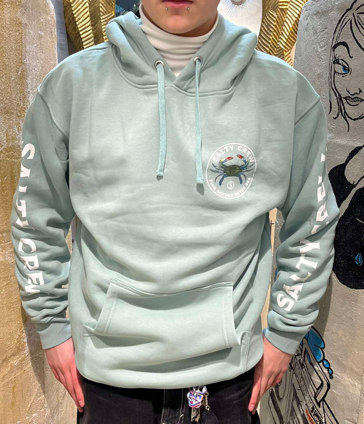 Salty Crew Blue Crabber Fleece Hoodie - Mackerel