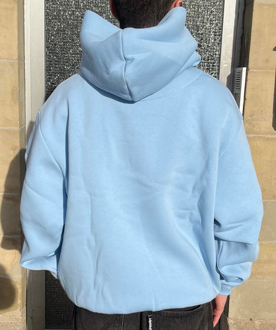 Karl Kani Small Signature Oversized Hoodie - Light Blue