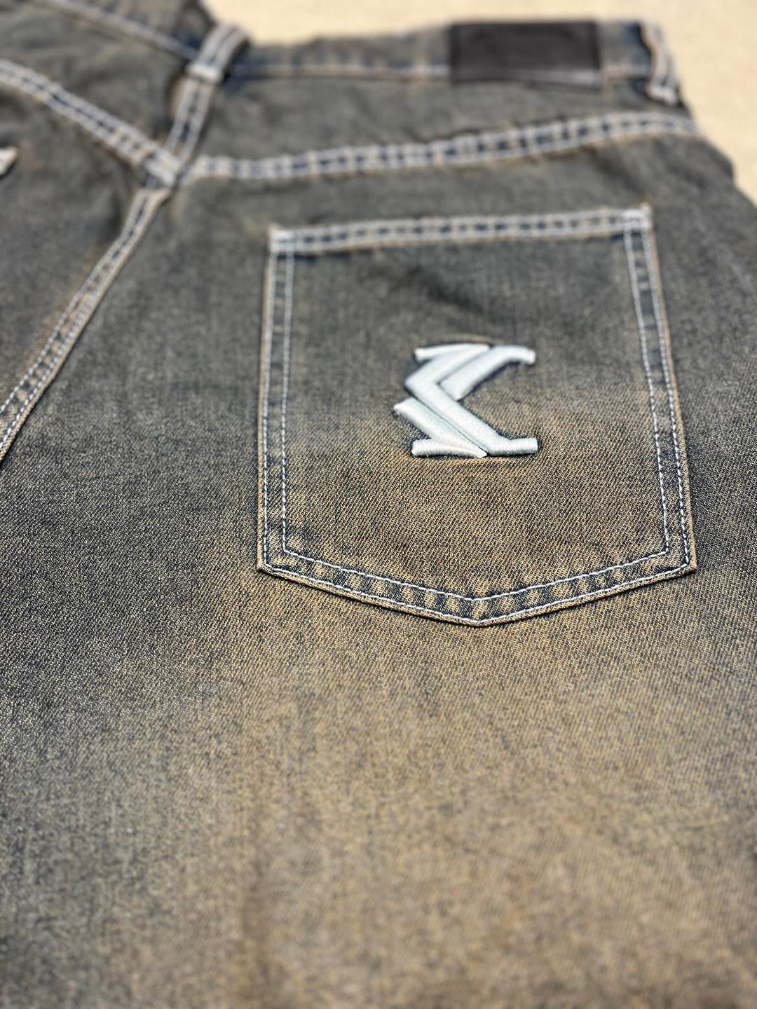 Karl Kani OG Denim Baggy Shorts Jorts - Dark Blue