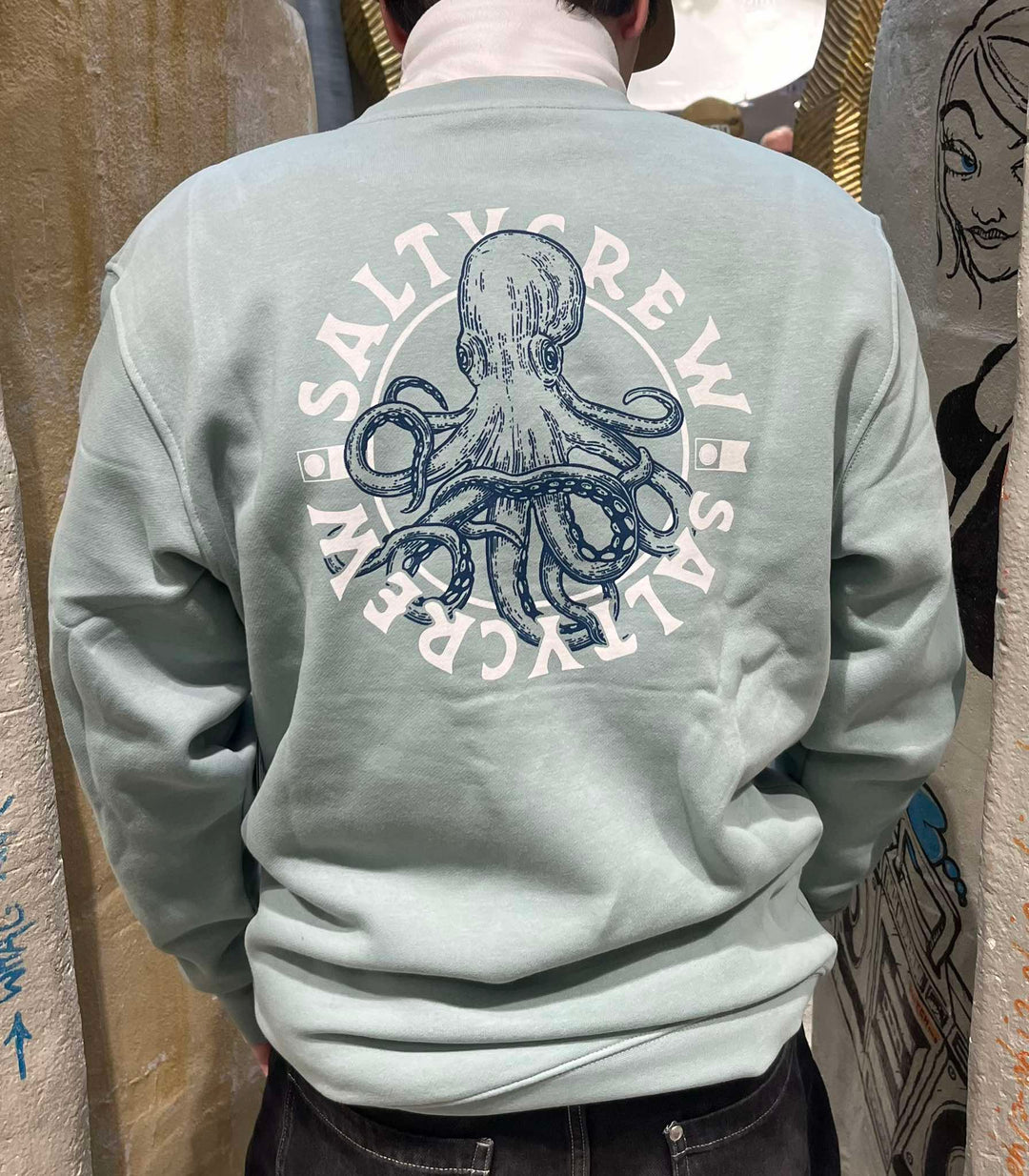 Salty Crew Tentacles Fleece Crewneck - Mackerel