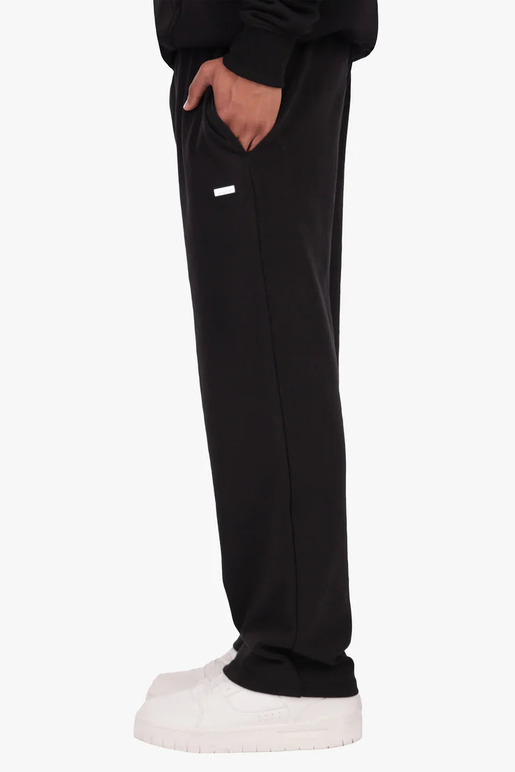 Dropsize DS-047 DOUBLE KNIT OPEN LEG JOGGER BLACK