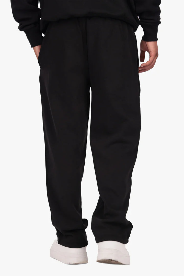 Dropsize DS-047 DOUBLE KNIT OPEN LEG JOGGER BLACK