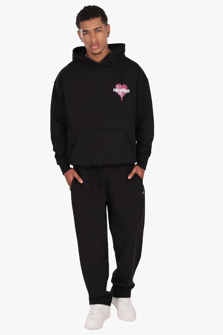 Dropsize DS-047 DOUBLE KNIT OPEN LEG JOGGER BLACK