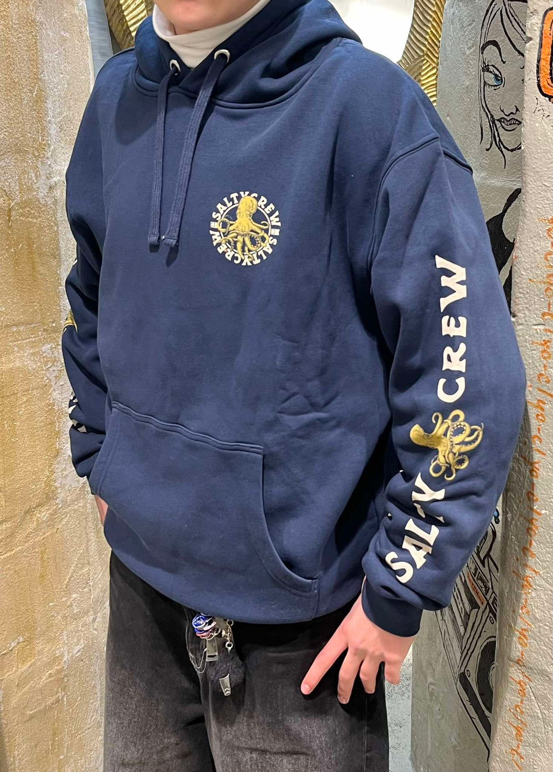 Salty Crew Tentacles Fleece Hoodie - Navy