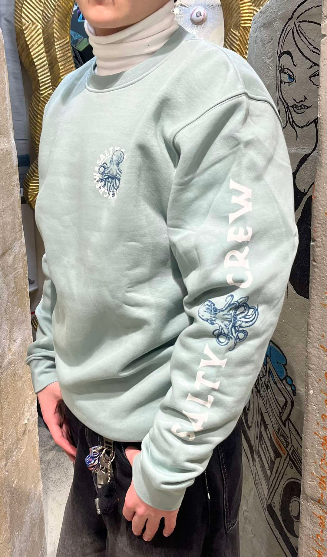 Salty Crew Blue Crabber Fleece Hoodie - Mackerel