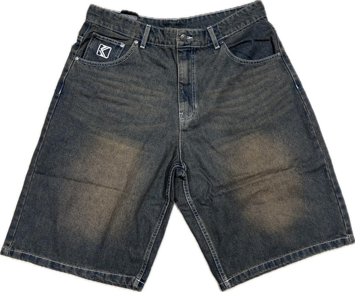 Karl Kani OG Denim Baggy Shorts Jorts - Dark Blue