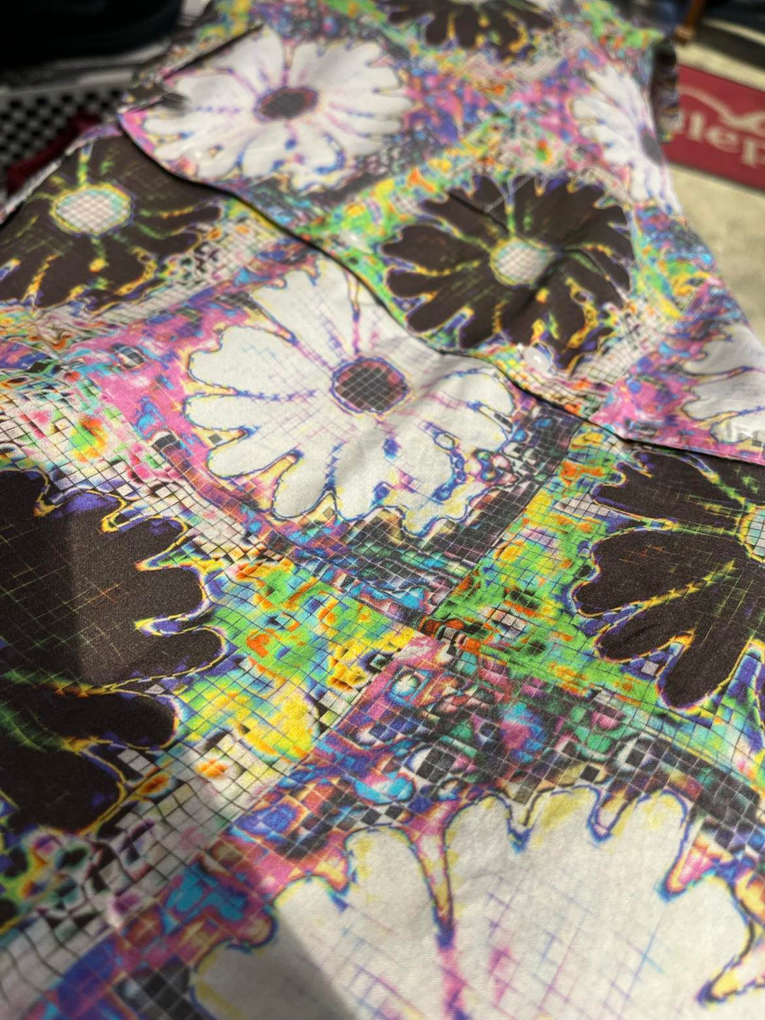 VANS Digitas SS Wovens Kurzarm Hemd White Multi