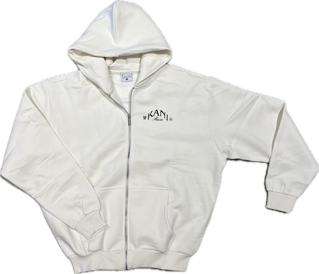 Karl Kani Palm Os Zip Hood - White Cream