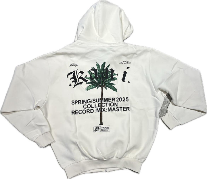 Karl Kani Palm Os Zip Hood - White Cream
