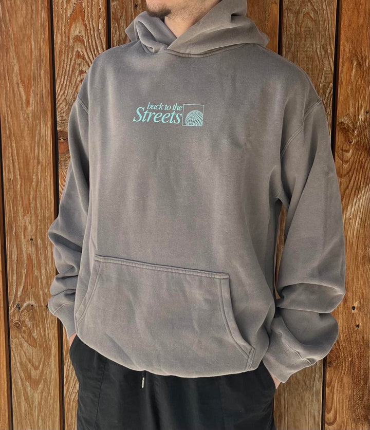 Back to the Streets Hood Oversize - Grau