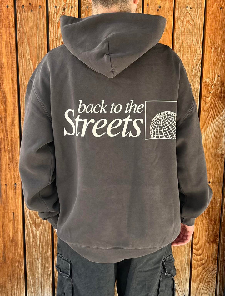 Back to the Streets Hood Oversize - Black Washed