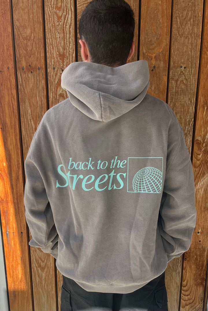 Back to the Streets Hood Oversize - Grau