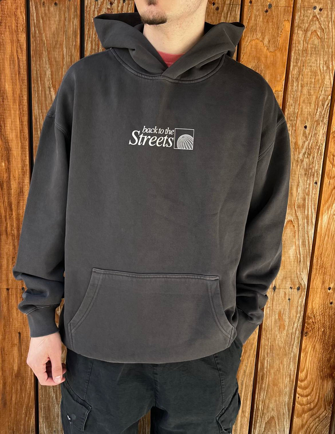 Back to the Streets Hood Oversize - Black Washed
