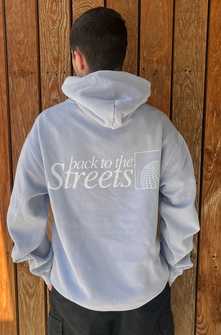 Back to the Streets Hood Oversize - Light Blue