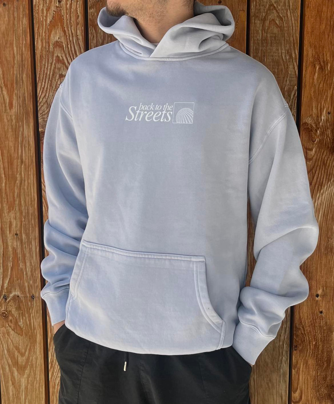 Back to the Streets Hood Oversize - Light Blue