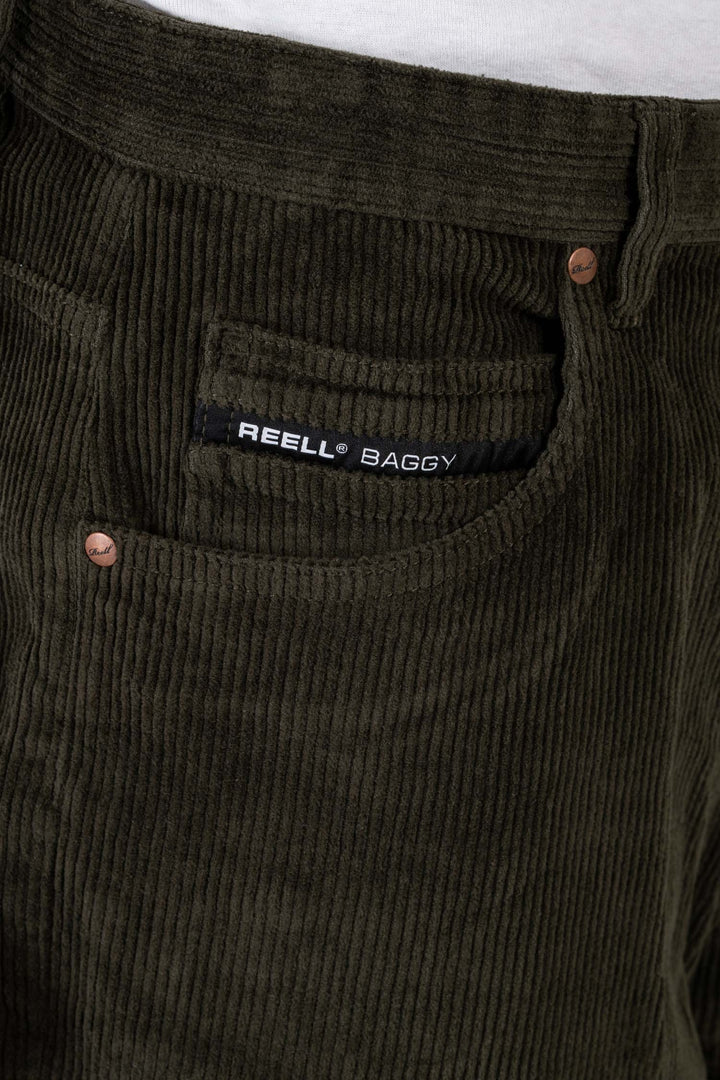 Reell Baggy Cord Hose - Dark Green