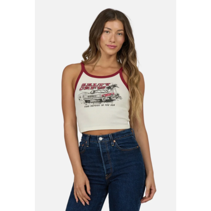 Salty Crew Truck Stop Tank Top - Off White