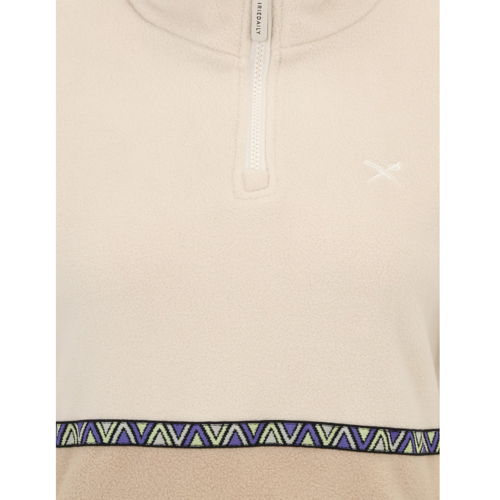 Iriedaily Holina Woman Fleece Zip Troyer - Khaki