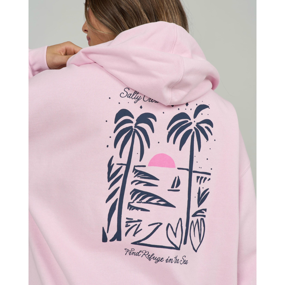 Salty Geo Palm Hoody - Pink