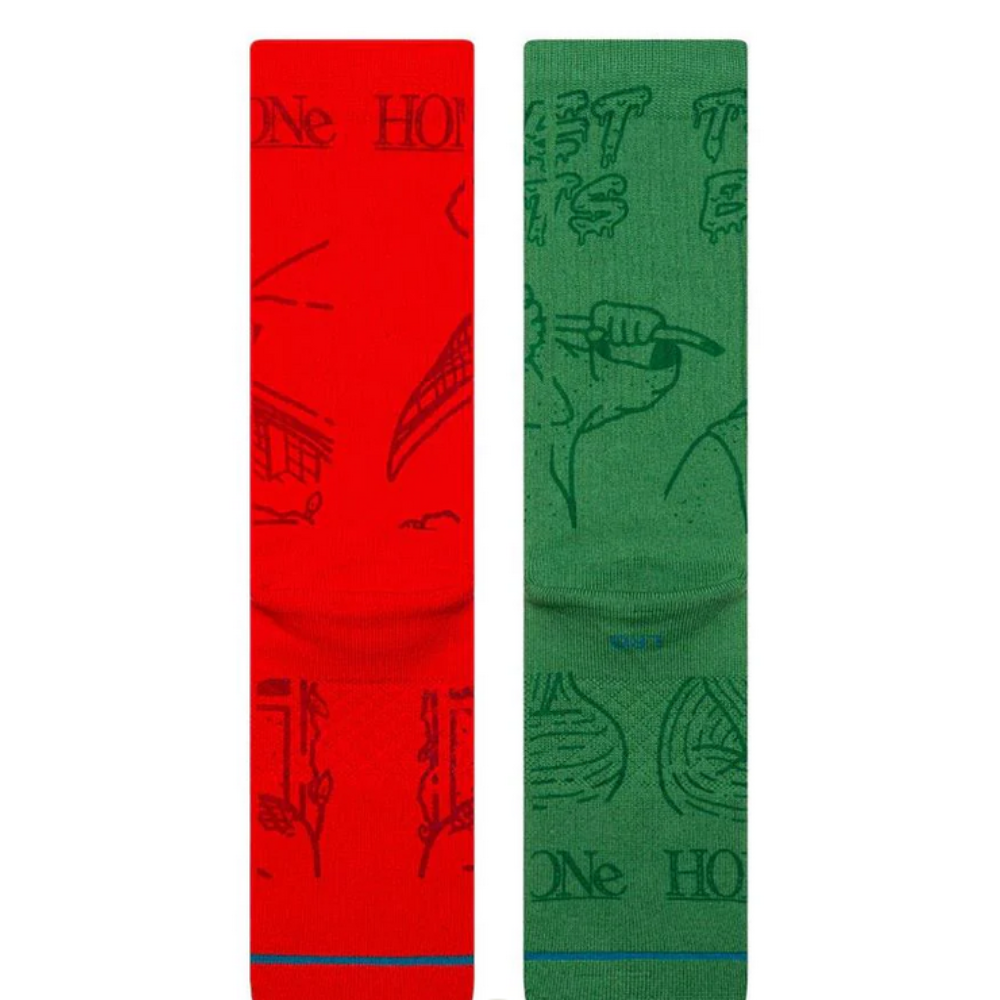 Stance Home Alone Socks - Rot/Grün Multi