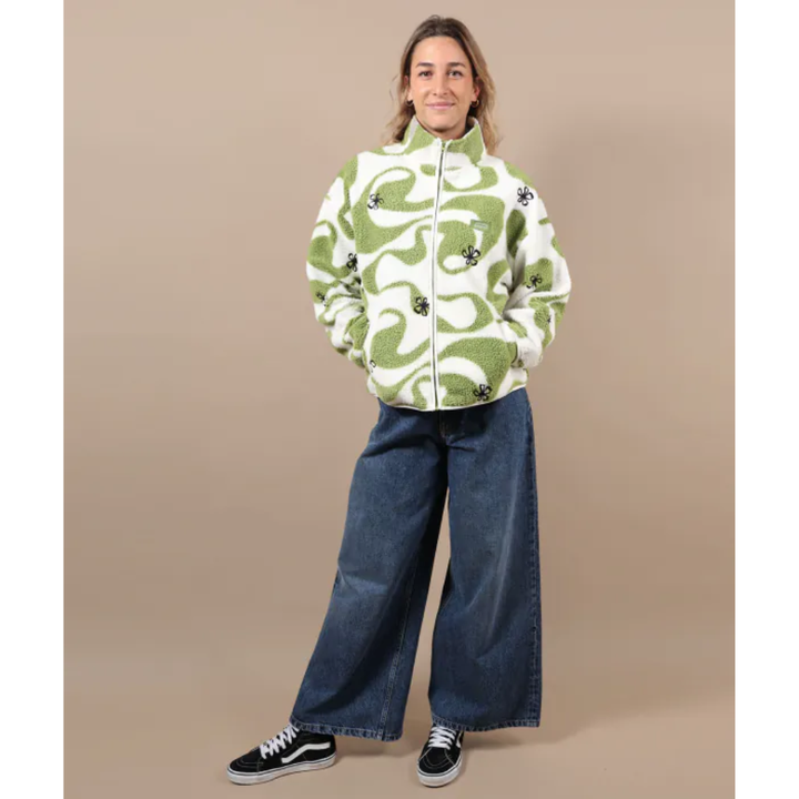 Oxbow Polar fleece WARPY - Green Juice