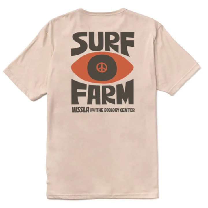 Vissla Tec Surf Farm Organic Tee T-Shirt - Bone Beige