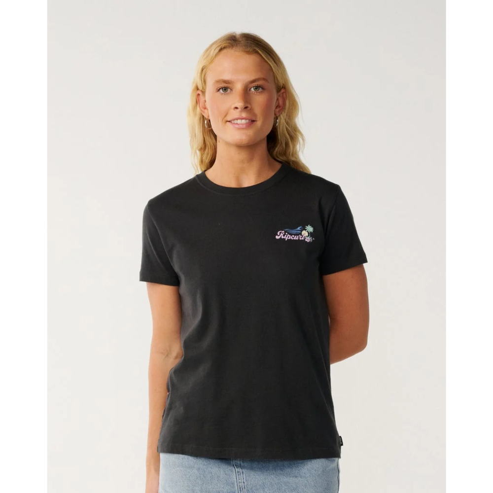 Ripcurl Beach Days Standard Tee - Washed Black